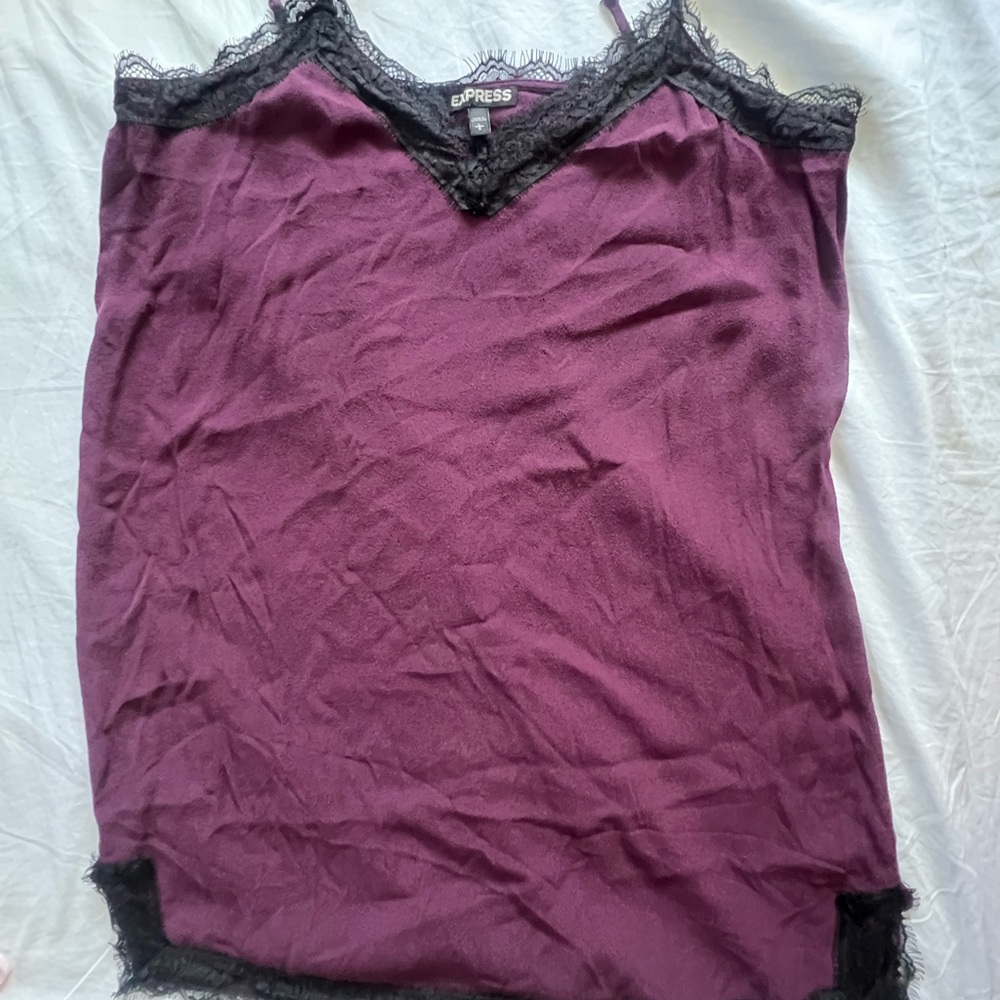 Express Plum Lace Cami Dress